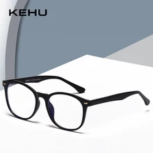KEHU ретро круглые очки TR90, оправа для женщин, фирменный дизайн, ультралегкие дужки для очков, неоптические женские очки XH76