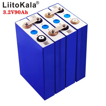 

4pcs LiitoKala 3.2V 90Ah LiFePO4 battery can form 12V battery Lithium-iron phospha 90000mAh Can make Boat batteries car battery