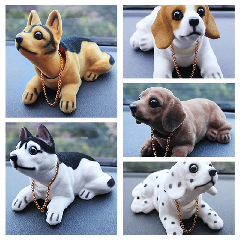 

Cute Shaking Nodding Head Dog Doll Toy Car Interior Dashboard Ornament Auto Furnishings Decoration Car Styling Accessories