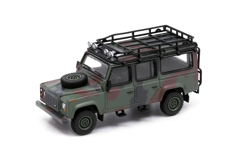 Мини GT 1:64 Land Rover Defender 110 военный камуфляж RHD литая модель автомобиля | Игрушки и