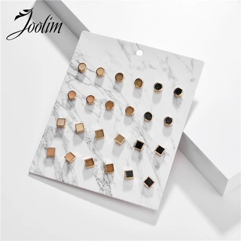 

Joolim Dainty Druzy Stone Stud Earring Set 12pairs/set Card Packing Stud Earrings Lot Jewelry