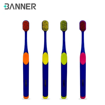 

BANNER Toothbrush Adult Extra Soft Bristles for a Complete Clean Dental Oral Care Health Wide Head Tooth Brushes