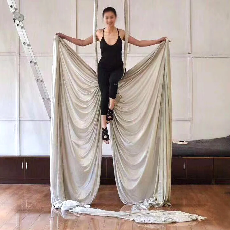 Prior Fitness Deluxe 15Yards/13.7M Aerial Silk Fabric Nylon Low Stretch Aerial Silks High Strength Acrobatic Flying Silk