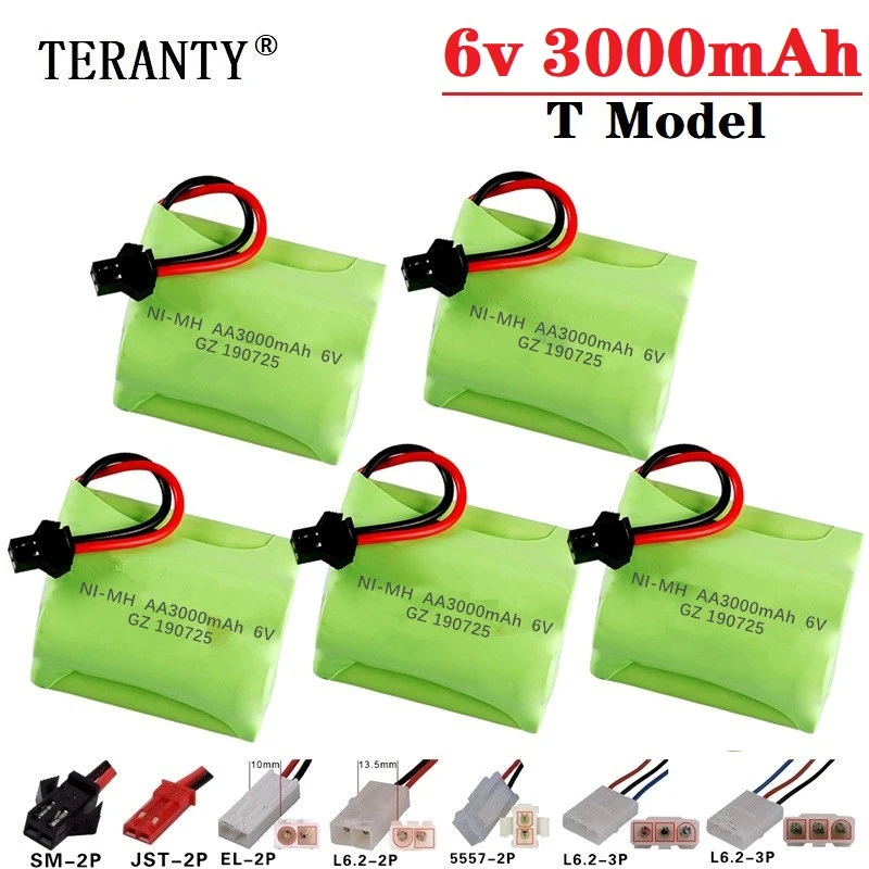 

Upgrade 6v 3000mah NiMH Battery For Rc Toys Cars Tanks Robots Guns Boats AA Ni-MH 2400mah 6v Rechargeable Battery Pack 1-10PCS
