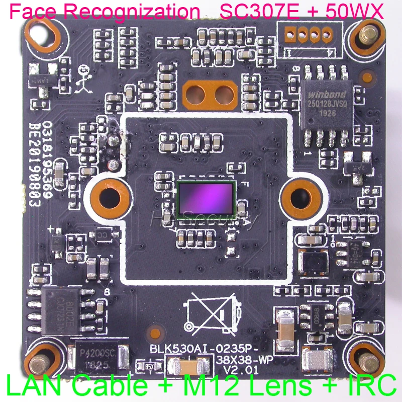 Распознавание лица H.265 Звездный светильник 1/2. 9 &quotSmartSens SC307E CMOS 50WX (XM550/IPC550) CCTV IP