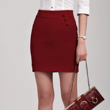 Женские осенние прямые юбки в деловом стиле Высокая талия Женская офисная одежда юбка однотонный цветной карандаш юбка плюс размер 4xL