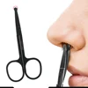 New 1pc 3.5" Stainless Steel Mini Portable Curved Mustache Nose Ear Hair Remover Trimmer Small Scissors 1