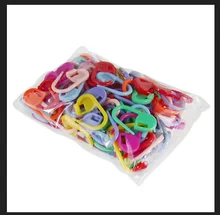 50pcs לערבב צבע פלסטיק סריגה כלים נעילת סטיץ סמני סרוגה תפס סריגה כלים מחט קליפ וו(China)