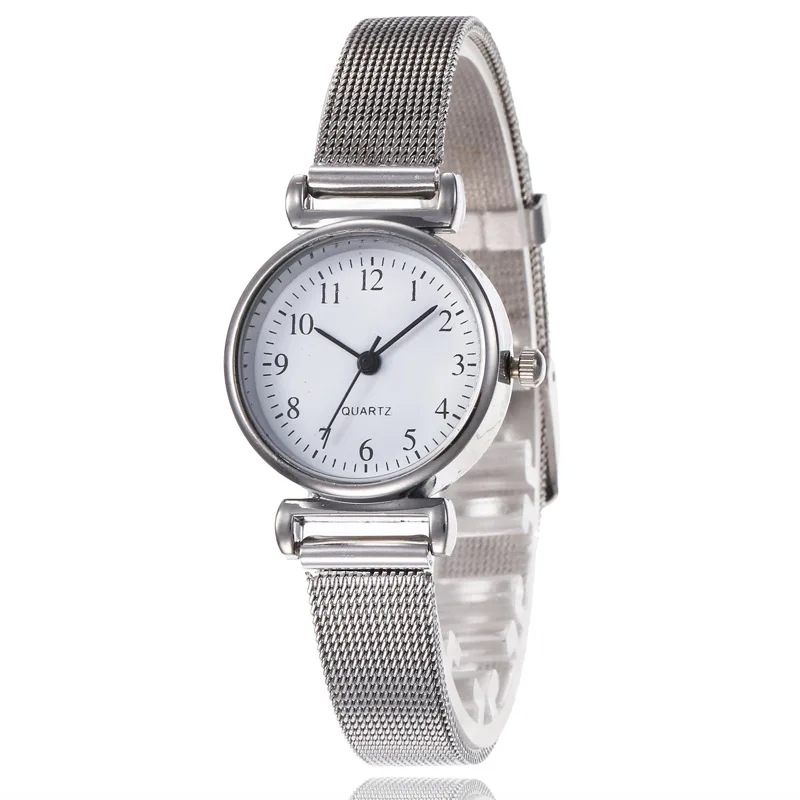 

Artistic Ladies' Watch Women's Fashion Small Steel Belt Simple WOMEN'S Watch Students Korean-style Mesh Belt Quartz Watch