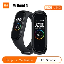 Оригинальная глобальная версия, Xiaomi mi, браслет 4, фитнес, пульсометр mi Band 4, китайская версия, смарт-браслет и подарочный ремешок