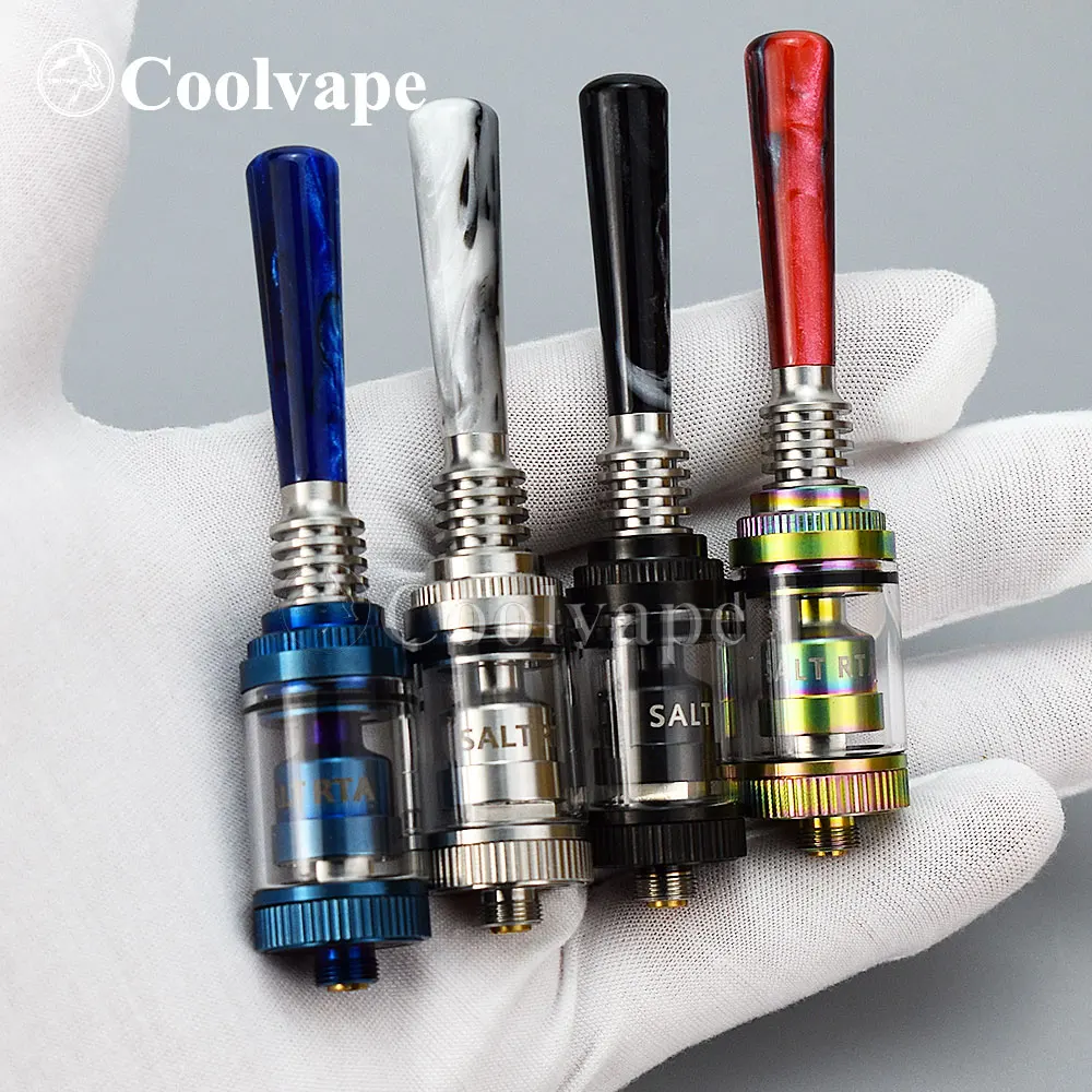 

Salt RTA mtl rta 18mm Atomizer Vape Adjustable Airflow Vaporizer 2ml/3.5ml 316 SS E-cigarette Tank rta with 510 long drip tip