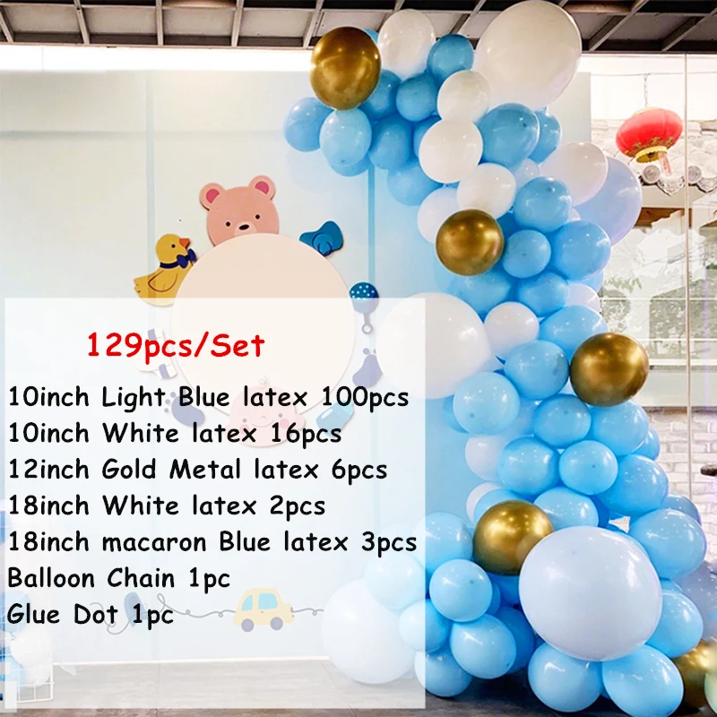Balloon Arch Set 2 Детские синие Мятные зеленые Макарон воздушные шары-гирлянды арочный комплект 4D шары для свадьбы и дня рождения Детские шоу вечерние металлические латексные украшения Balaos - Цвет: Balloon Arch Set 2