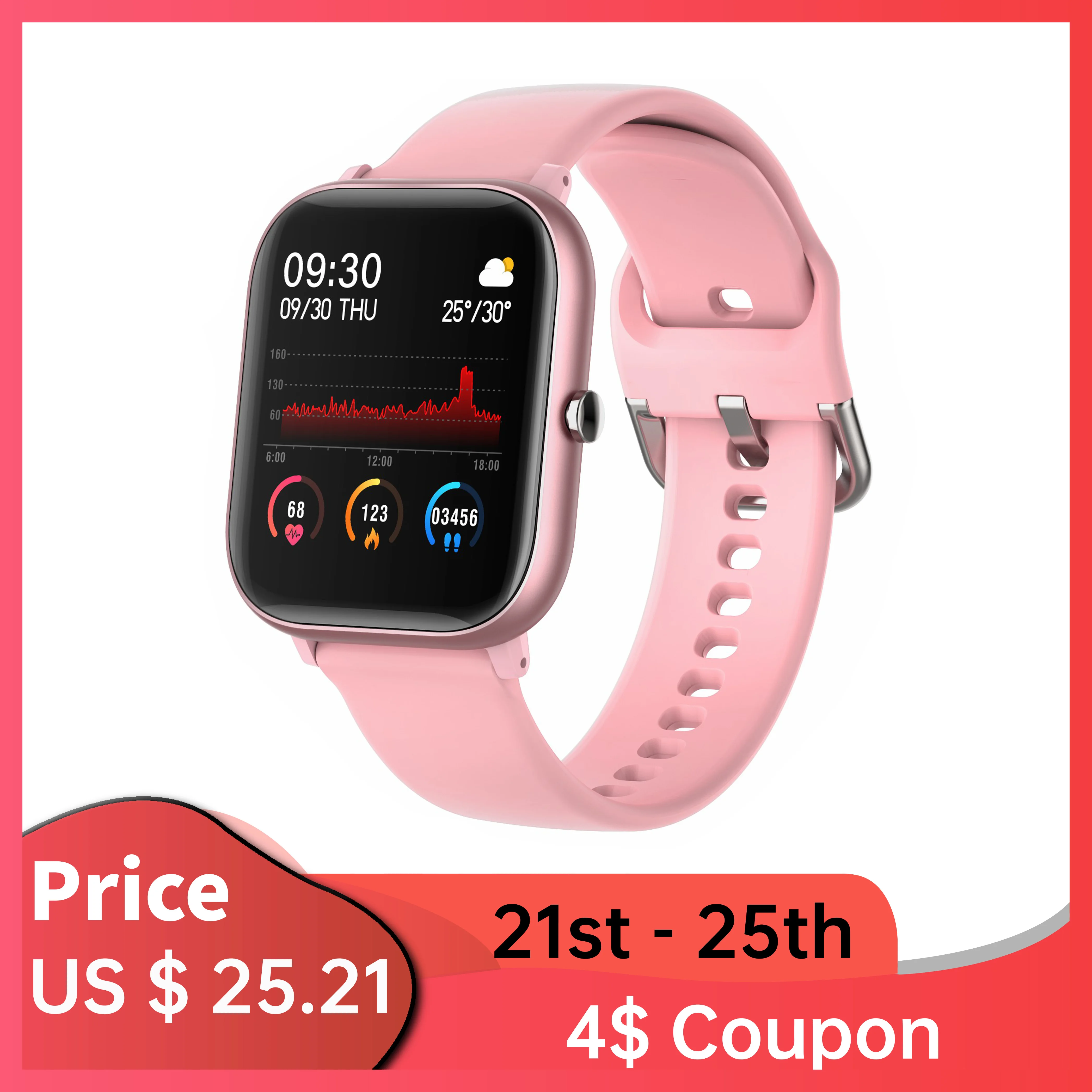 

Smart Watch Men Women IP67 Waterproof Message Reminder 1.4 inch Full Screen Touch FItness Tracker For Xiaomi Redmi iPhone Oppo