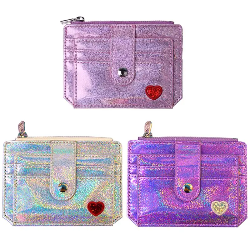 Holographic Wallet ID Money Credit Card Holder Pocket Case Business Driver\'s License Organizer for Women Girls