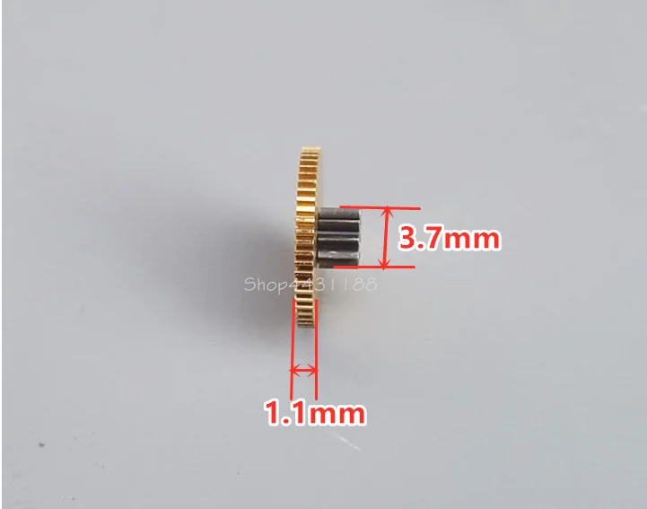 5pcs /lot High quality 0.3M 10T+0.2M 54T copper gear modulus OD 3.7mm , thickness 1.1mm .