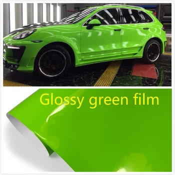 

Motorcycle surface film 30CMx152CM bright green vinyl film car sticker modified film bicycle modeling film mobile phone film