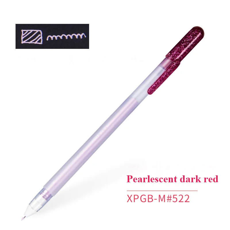 SAKURA XPGB изюминка ручка для рисования художественные маркеры акварельные комиксы ручная роспись красочная живопись маркер для выделения текста рисования канцелярские принадлежности - Цвет: Pearlescent dark red