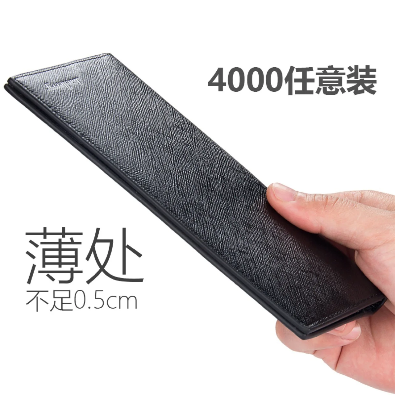

Men's Wallet Money Stock Exchange Black Men's Retro Long Free Transport Leather Delicate Wallet Mini-thin Wallet 2019