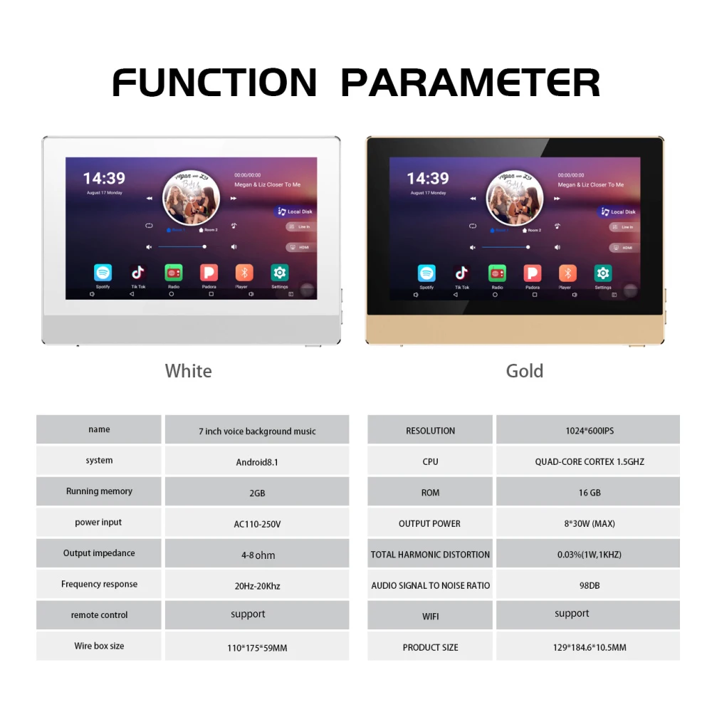 US $244.80 Wall Amplifier Wifi Panel Bluetooth Audio Power Amplifier Home Theater 160w 81 Android System 4 Zones SD USB Sumwee