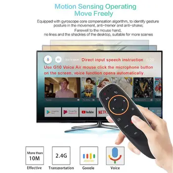

G10 2.4G Voice Air Mouse Fly Mouse IR Learning Function Remote Control Work With Android Box TV Controller W91A
