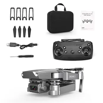 

E68 Headless Mode HD Camera Altitude Hold Folding Quadcopter WIFI FPV LED Light Wide Angle Video Multifunctional RC Drone 2.4GHz