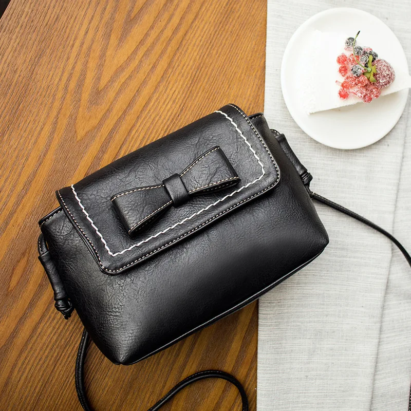 

2017 Summer New Style WOMEN'S Bag Thick Thread Bow Mini Square Sling Bag Versatile Shoulder WOMEN'S Bag Rope Bag