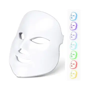 

7 Colors Light LED Facial Mask With Neck Skin Rejuvenation Face Care Treatment Beauty Anti Acne Therapy Whitening Instrument