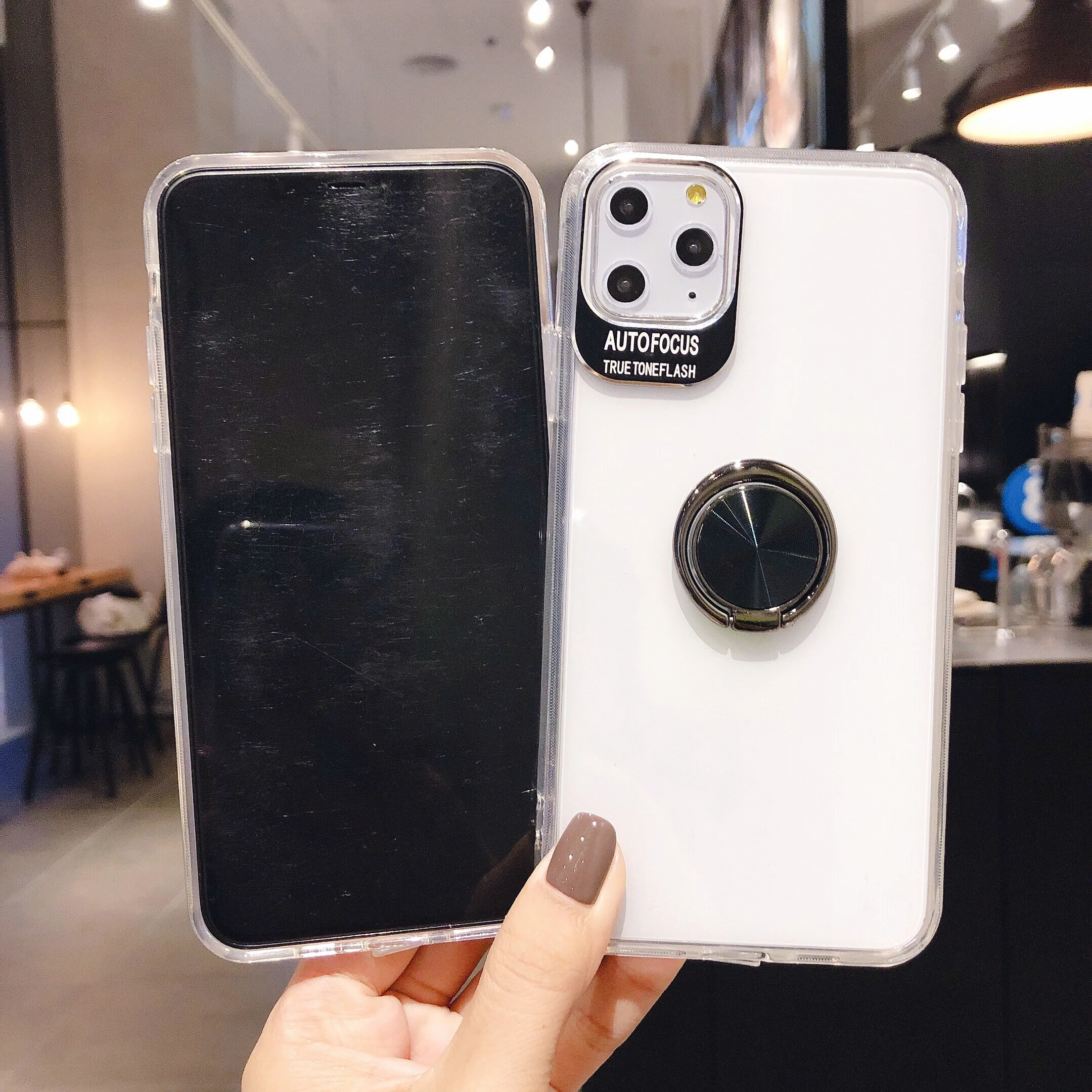 

For iPhone 11 phone case, hardware goggles scratch-resistant phone case with 360° rotating ring bracket for iPhone XR 11 Pro max