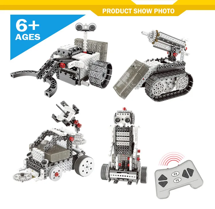 4 in 1 4Channel R/C plastic brick robot toy block set  educational toys kids