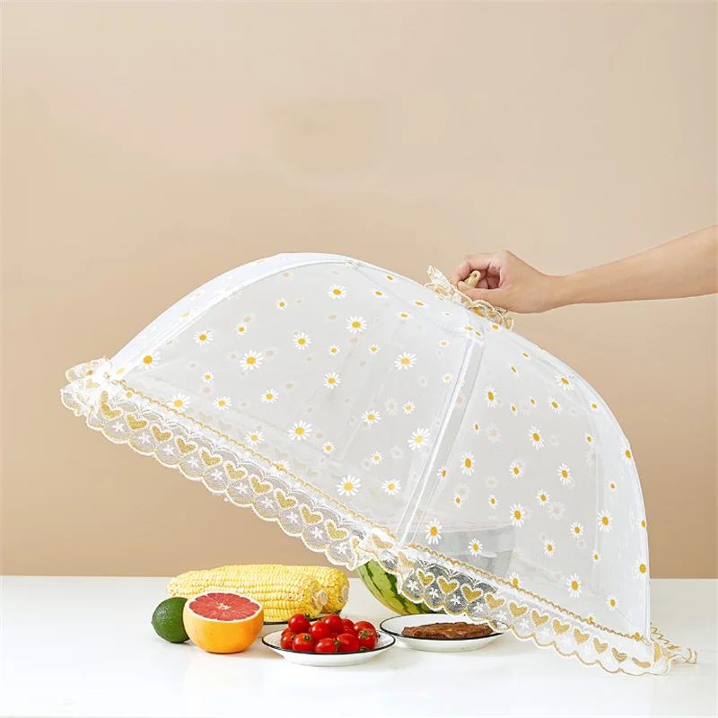NEW Large Pop-Up Mesh Screen Protector Food Cover Tent Dome Net Umbrella Picnic 