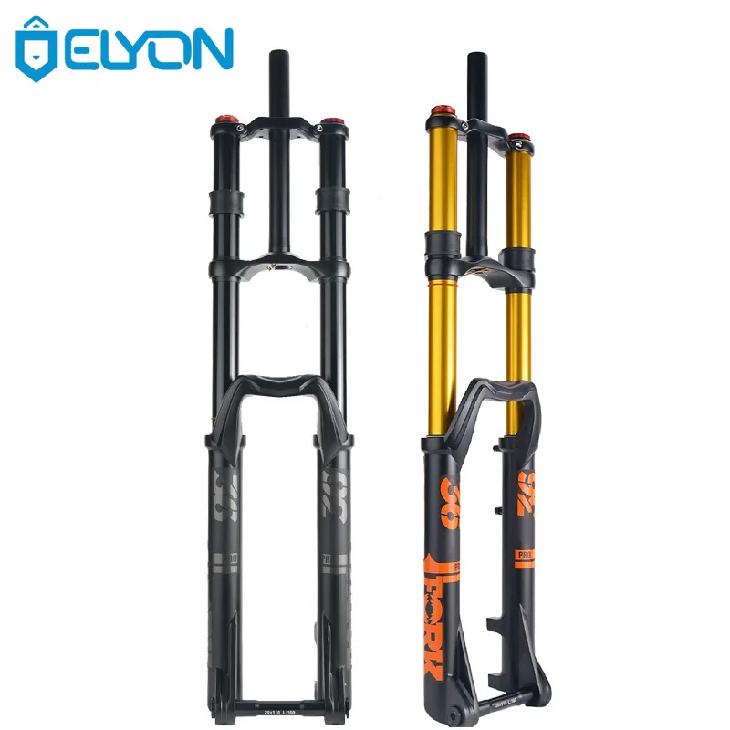 MTB Suspension Air Fork Double Shoulder Bicycle Fork 160mm Travel 27.5