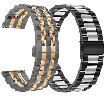 

For Samsung Gear S3 Classic/Frontier Galaxy Watch 46mm 22mm Quick Release Watch Band Stainless Steel Strap For Huawei Watch GT