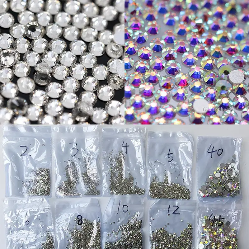 Nks Rhinestones Glass Gems And Crystals Diy Decorative Trimmings With  Rhinestones Ss4 Ss40 Round Glitter Hot Fix Crystals - Rhinestones -  AliExpress