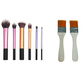 

2Pcs Face Treatment Makeup Tool Facial Mask Orange Brush & 6Pc Makeup Brush Brush Makeup Brush Cosmetic Brush