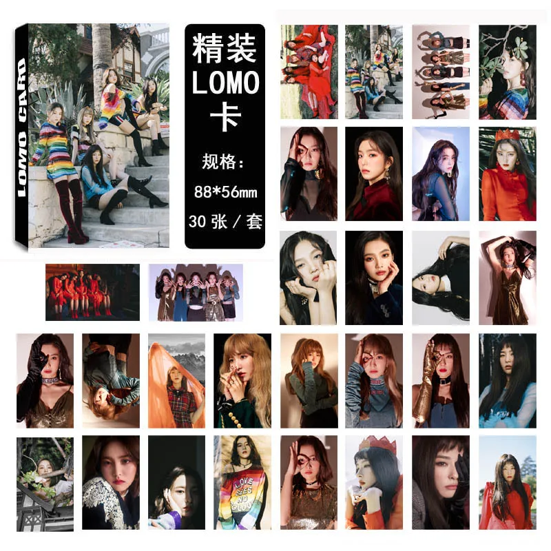 30 шт./компл. Kpop красный бархат Фотокарта Высокое качество HD изображения lomo карта