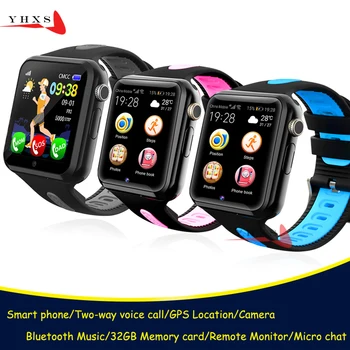 

Smart GPS Tracer Location Bluetooth Kids Student Watch with Camera Pedometer Remote SOS Monitor Touch Screen Phone Wristwatch
