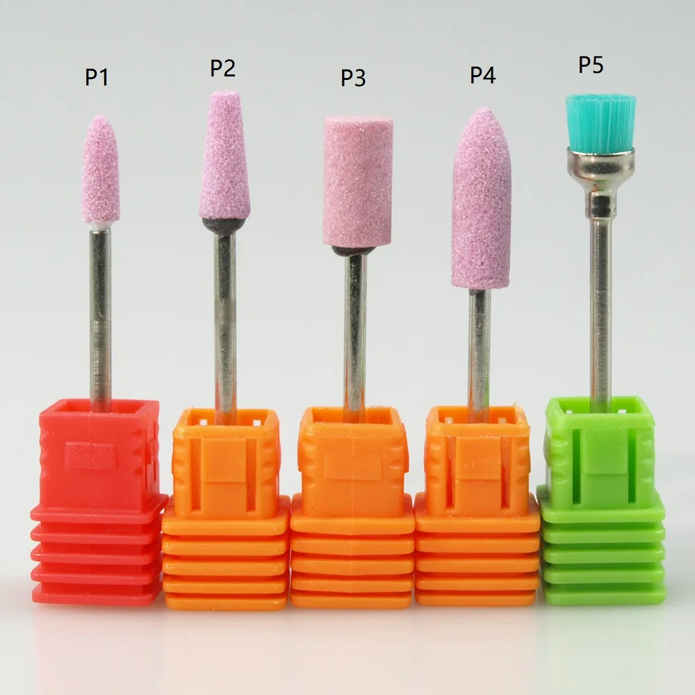 1 PCS 3/32" Pink Ceramic Stone Burr Nail Drill Bit Cutter For Professional Manicure Electric Drills Nail Accessory