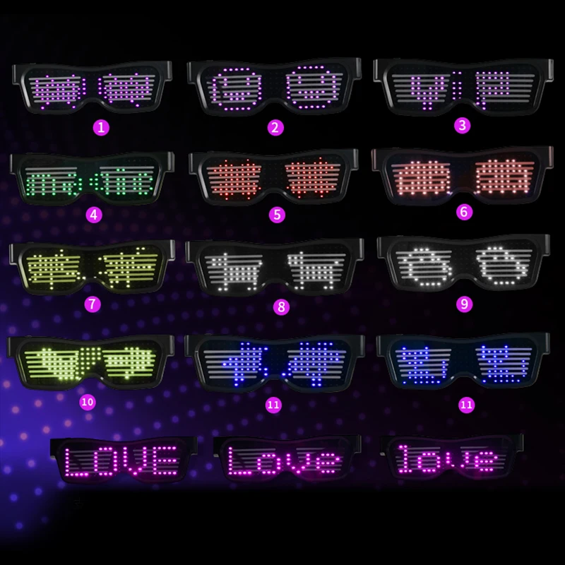 Волшебные очки для вечеринки клуба дня рождения с Bluetooth светодиодсветодиодный