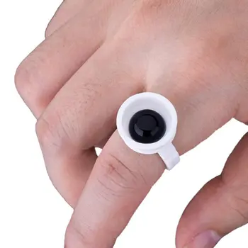 

200 Pack Makeup Glue Rings Tattoo Glue Holder Disposable Plastic Nail Art Eyelash Extension Rings