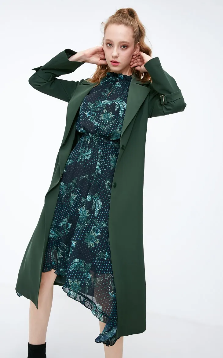 Vero Moda Новое поступление винтажное шифоновое длинное платье с рукавами реглан и принтом | 31847C506