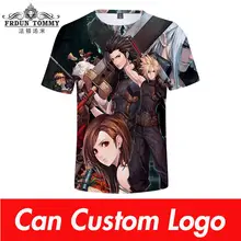 Final Fantasy футболка Харадзюку футболки Мужская Уличная одежда Харадзюку короткий рукав Kpop футболки размера плюс уличный стиль