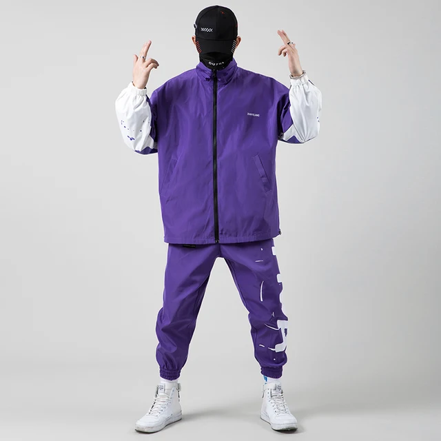 Streetwear Tracksuit Men Spring Sportswear Hip Hop Men's Sets Casual Male Track Suit Two Piece Set Jacket + Jogger Pants 2