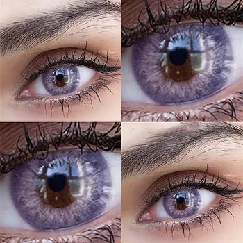

2pcs/pair Hepburn Purple Colored Contact Lenses Color for Eyes Lens Eye Color Contacts Cosmetic contact lenses Super Natural