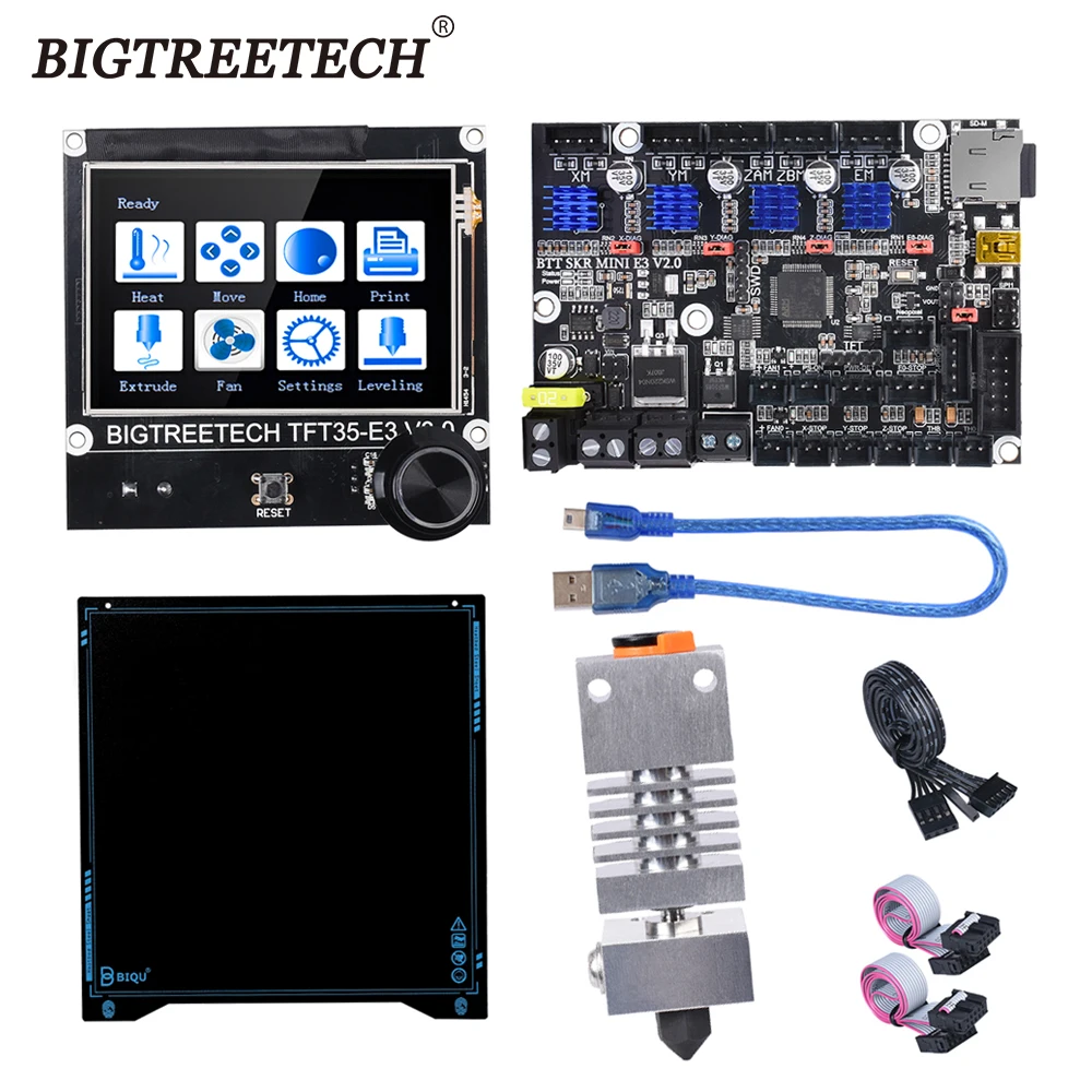 BIGTREETECH TFT 35 E3 V3.0 сенсорный экран BTT SKR Mini V2.0 плата BIQU SSS Подогреваемая кровать CR10S Pro