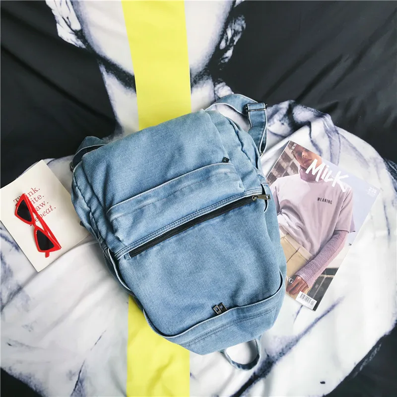 Джинсовый Повседневный Рюкзак, женские сумки, дорожный рюкзак, джинсовый мужской рюкзак, Большой Вместительный школьный рюкзак для девочек-подростков, Mochila Feminina