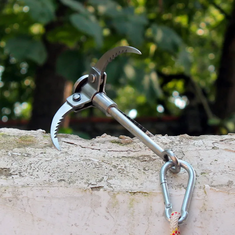 Skup Wysokiej jakości stal nierdzewna hak składany Survival Claw wielofunkcyjny odkryty Camping piesze wycieczki wspinaczka akcesoria