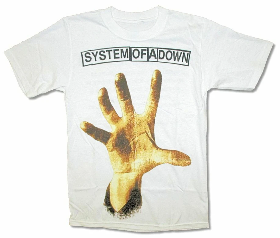 2011 белая футболка с надписью system Of A Down Hand Tour новая модная изображением дарона