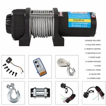 4000lbs электрическая лебедка грузоподъемность до автомобилей внедорожная подъемная лебедка с пультом дистанционного управления авто подъемная стропа кран оборудование