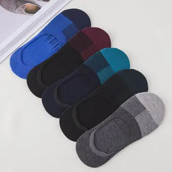 

2pairs New Fashion Non-slip CottonPolyester Invisible Boat Socks Male Ankle Sock Loafer Low Cut Socks Spring Summer Fall