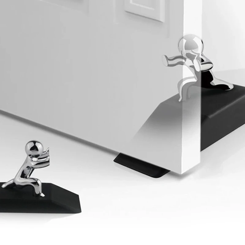 Zinc Alloy Little and Man with Non-slip Rubber Bases Door Stop Safe Anti-collision Door Stopper Rubber Novelty design Decorative door stopper silicone door stopper door stopper bumpers